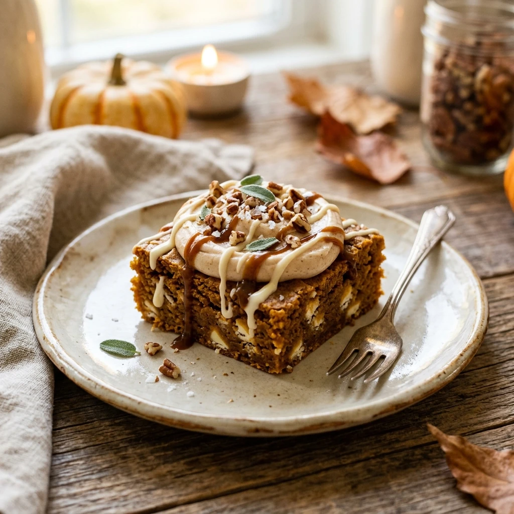 Pumpkin Blondies White Chocolate Fall Dessert