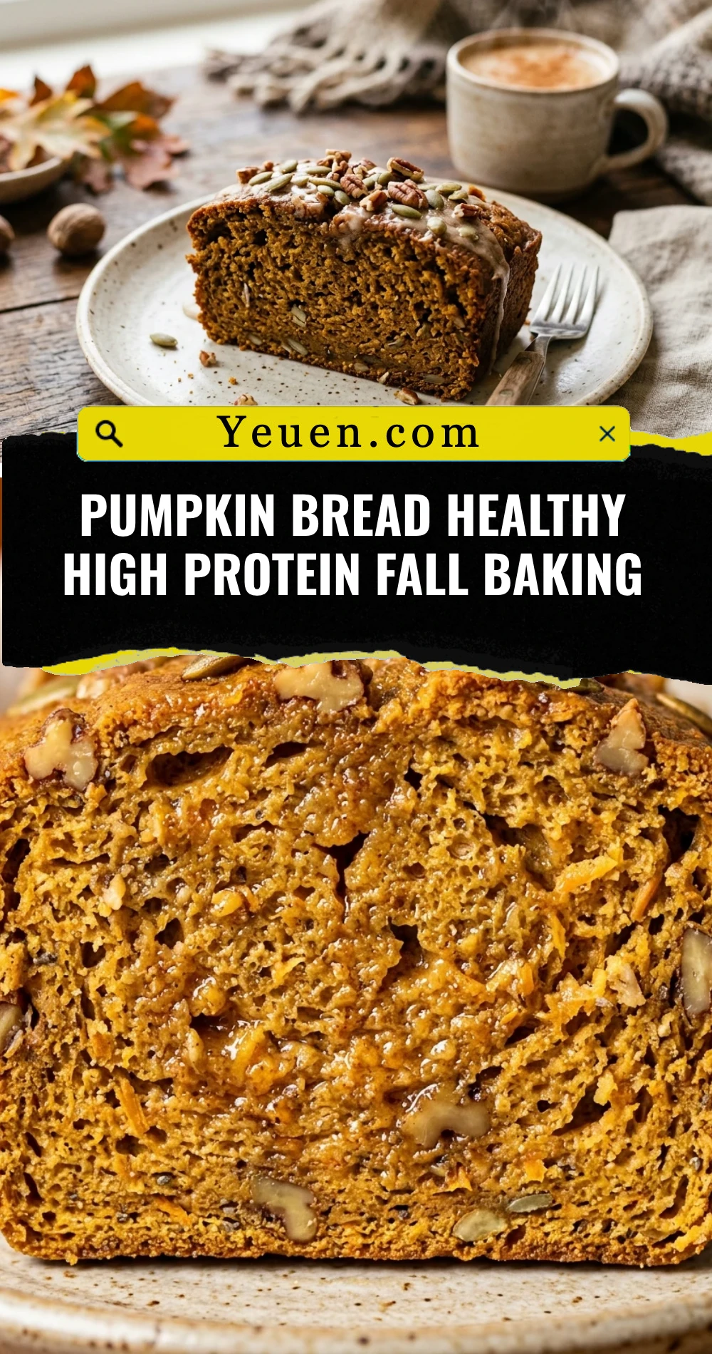 Pumpkin Bread Healthy High Protein Fall Baking