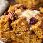 Pumpkin Bread Pudding Fall Baking Cozy
