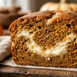 Pumpkin Bread With Cream Cheese Swirl Fall Baking