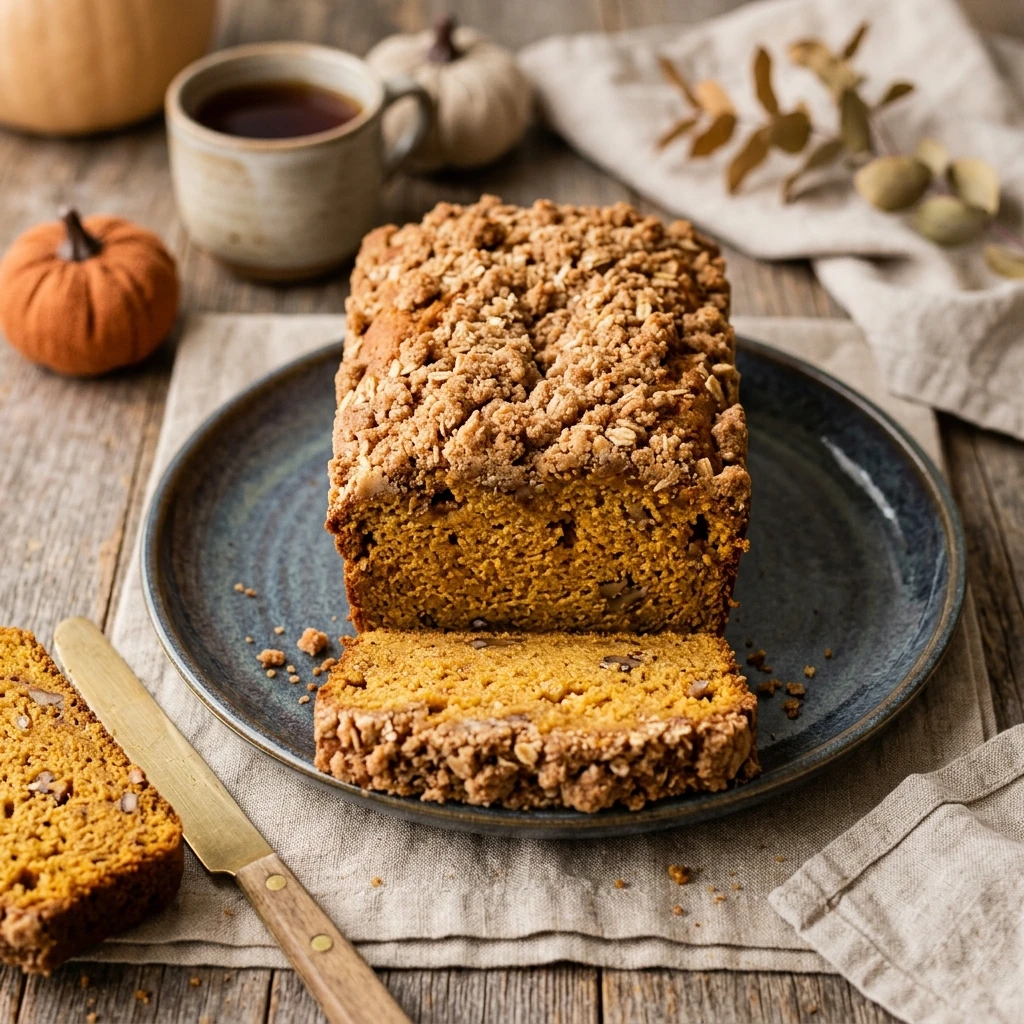 Pumpkin Bread With Streusel Topping Fall Baking