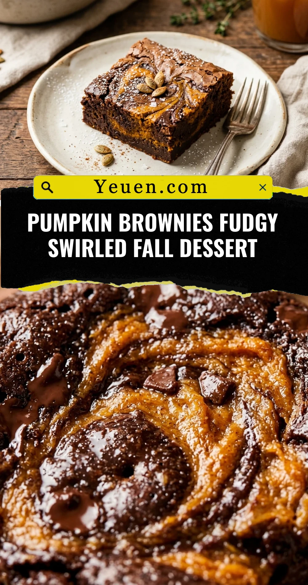 Pumpkin Brownies Fudgy Swirled Fall Dessert