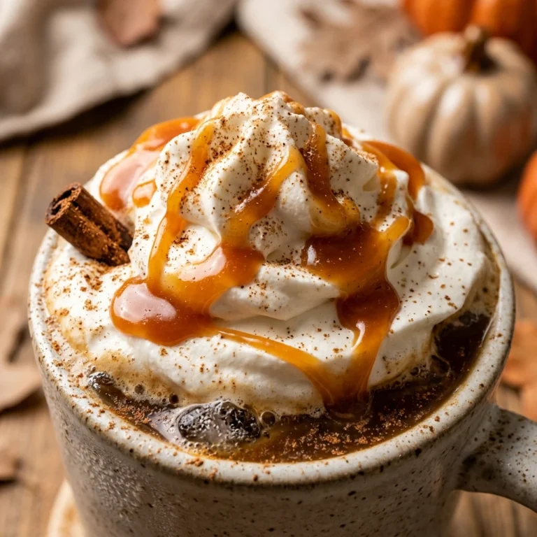 Pumpkin Caramel Iced Coffee With Whipped Cream Fall