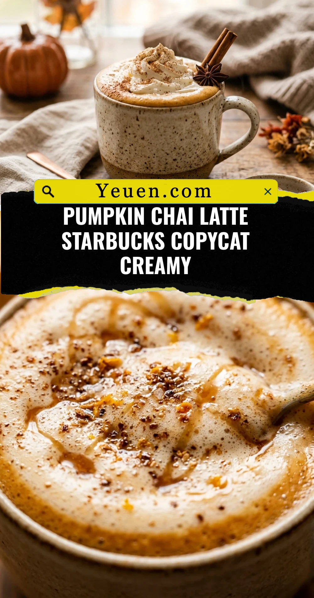 Pumpkin Chai Latte Starbucks Copycat Creamy