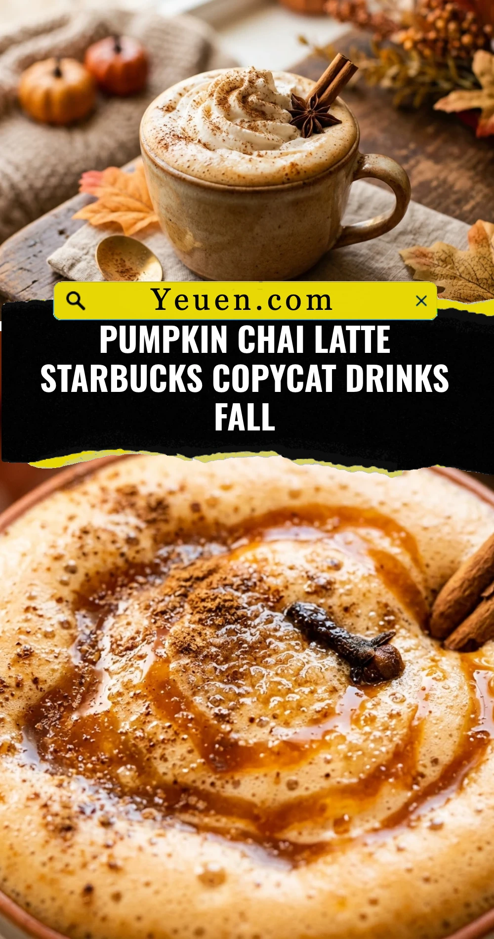 Pumpkin Chai Latte Starbucks Copycat Drinks Fall