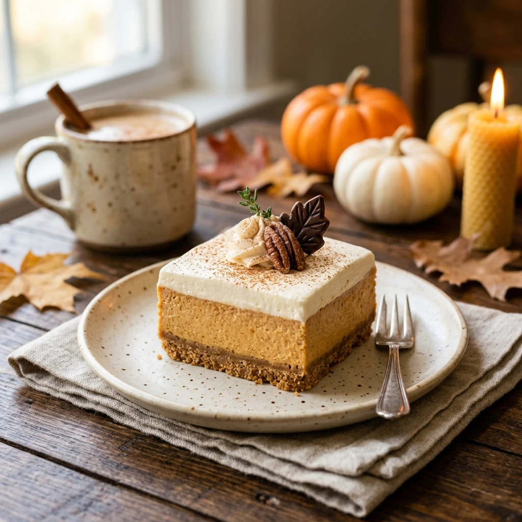Pumpkin Cheesecake Bars Creamy Fall Dessert