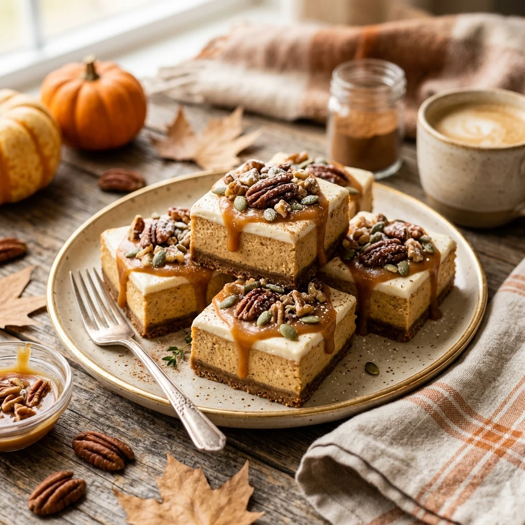 Pumpkin Cheesecake Bars Fall Desserts Cookies