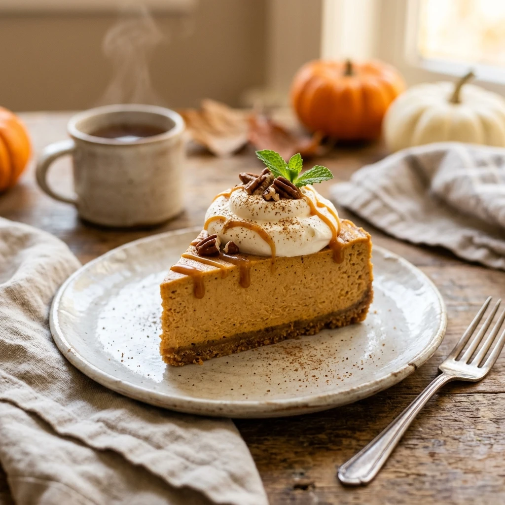 Pumpkin Cheesecake No Bake Creamy Fall Dessert