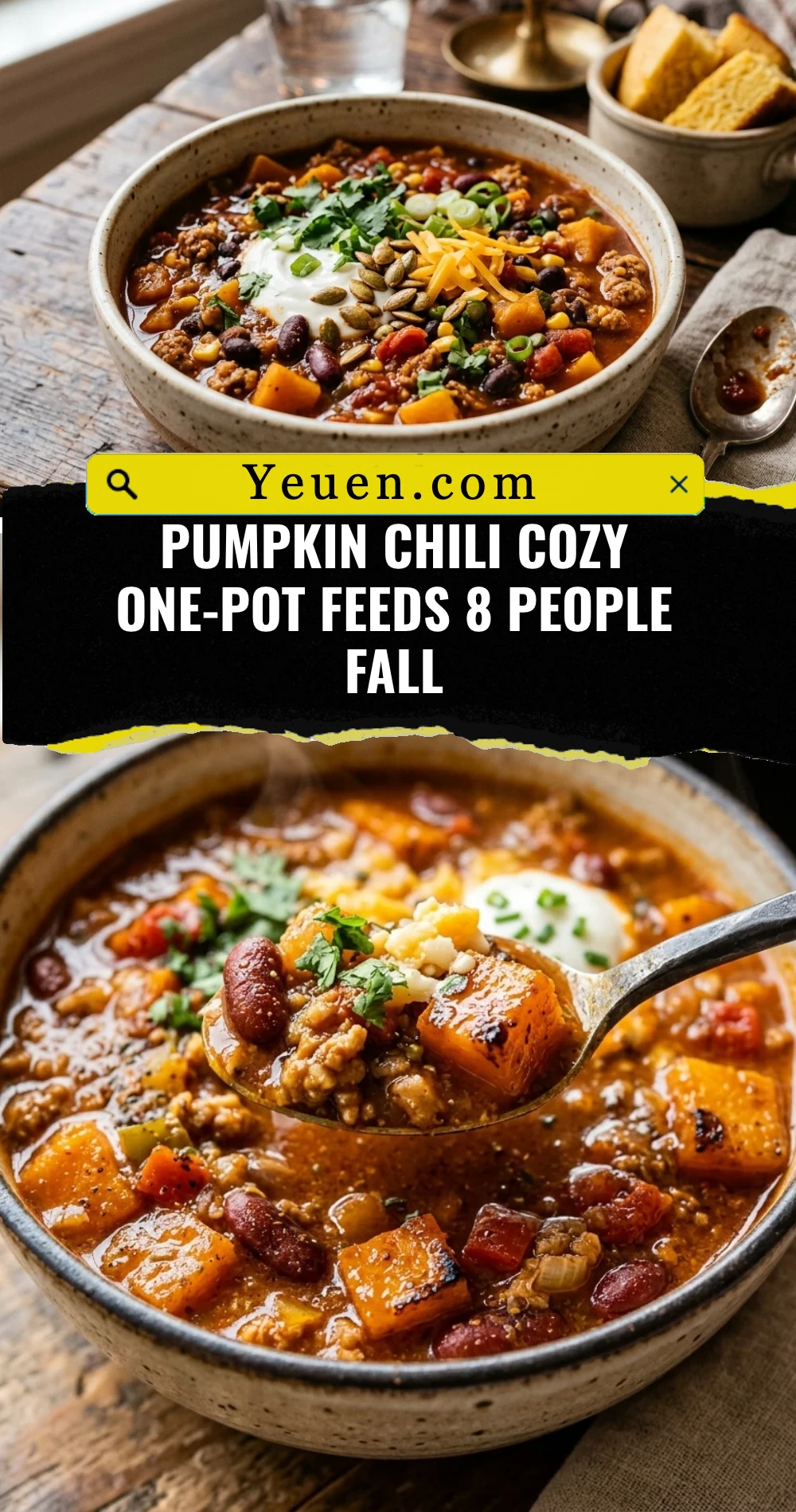 Pumpkin Chili Cozy One-Pot Feeds 8 People Fall