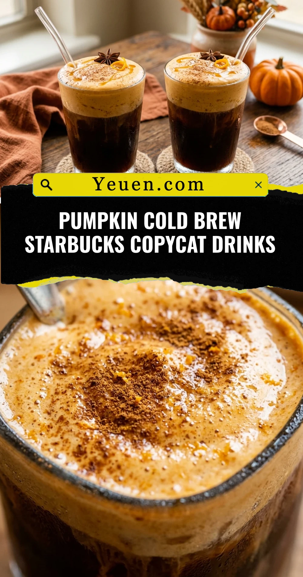 Pumpkin Cold Brew Starbucks Copycat Drinks