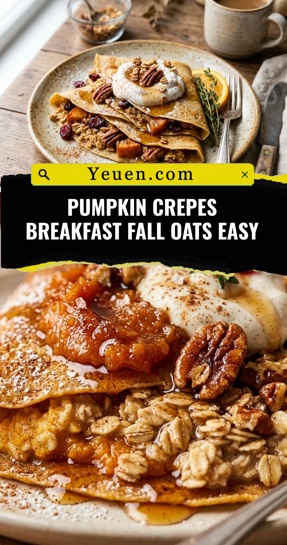 Pumpkin Crepes Breakfast Fall Oats Easy