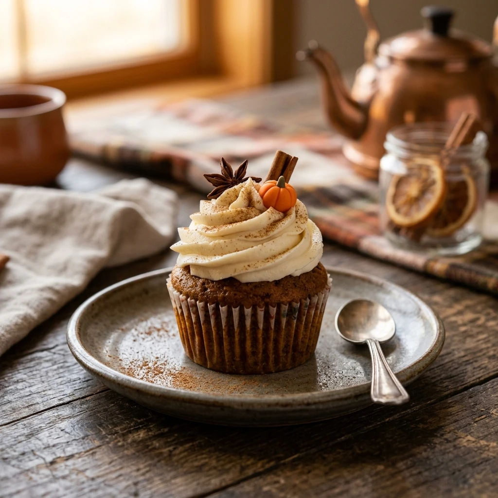 Pumpkin Cupcakes With Cream Cheese Frosting Fall Desserts