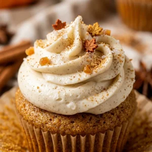 Pumpkin Cupcakes With Cream Cheese Frosting Fall