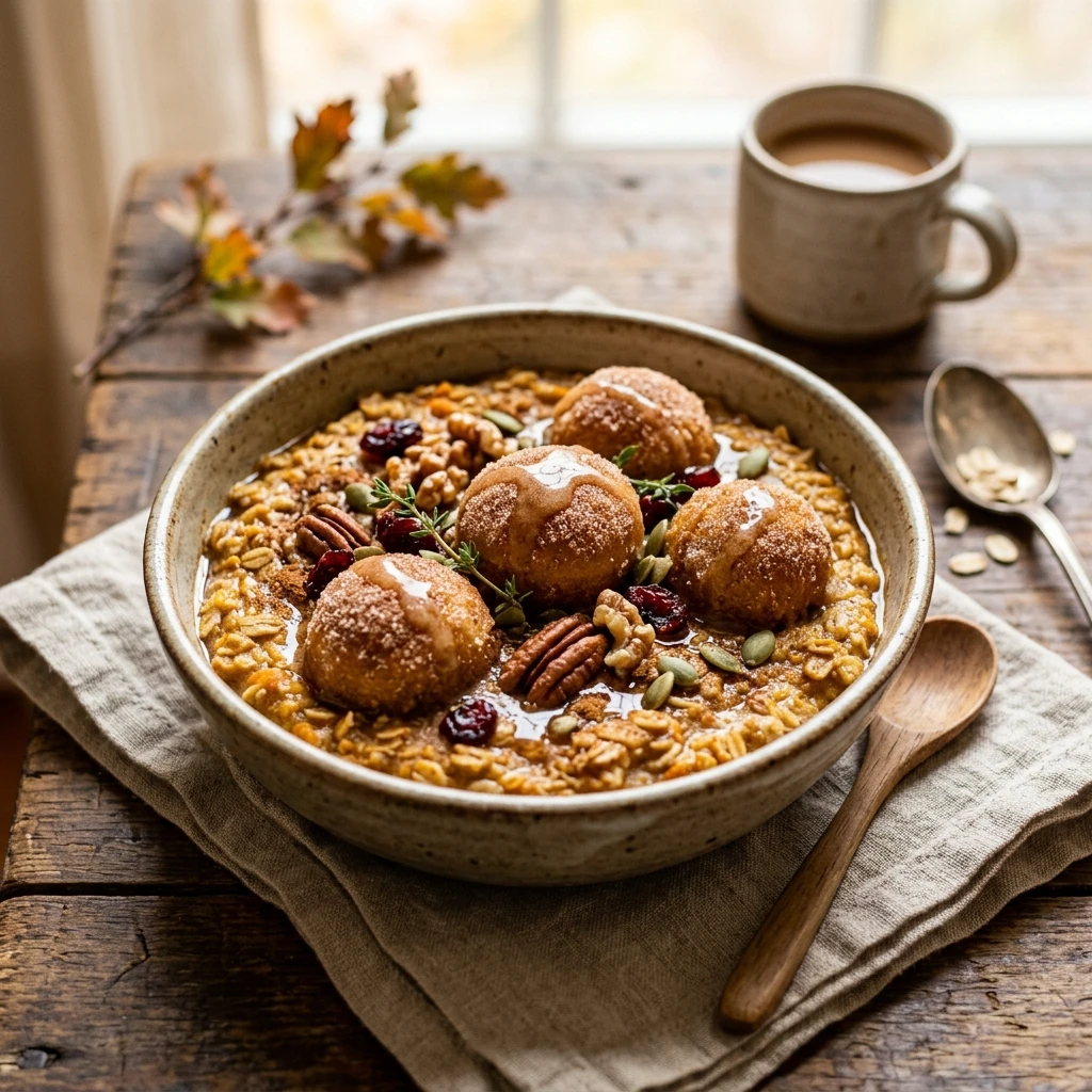 Pumpkin Donuts Baked Breakfast Fall Oats