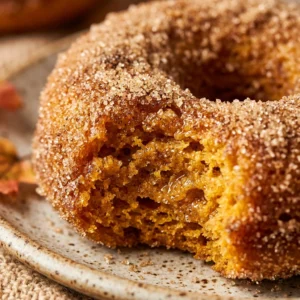 Pumpkin Donuts Baked With Cinnamon Sugar Fall