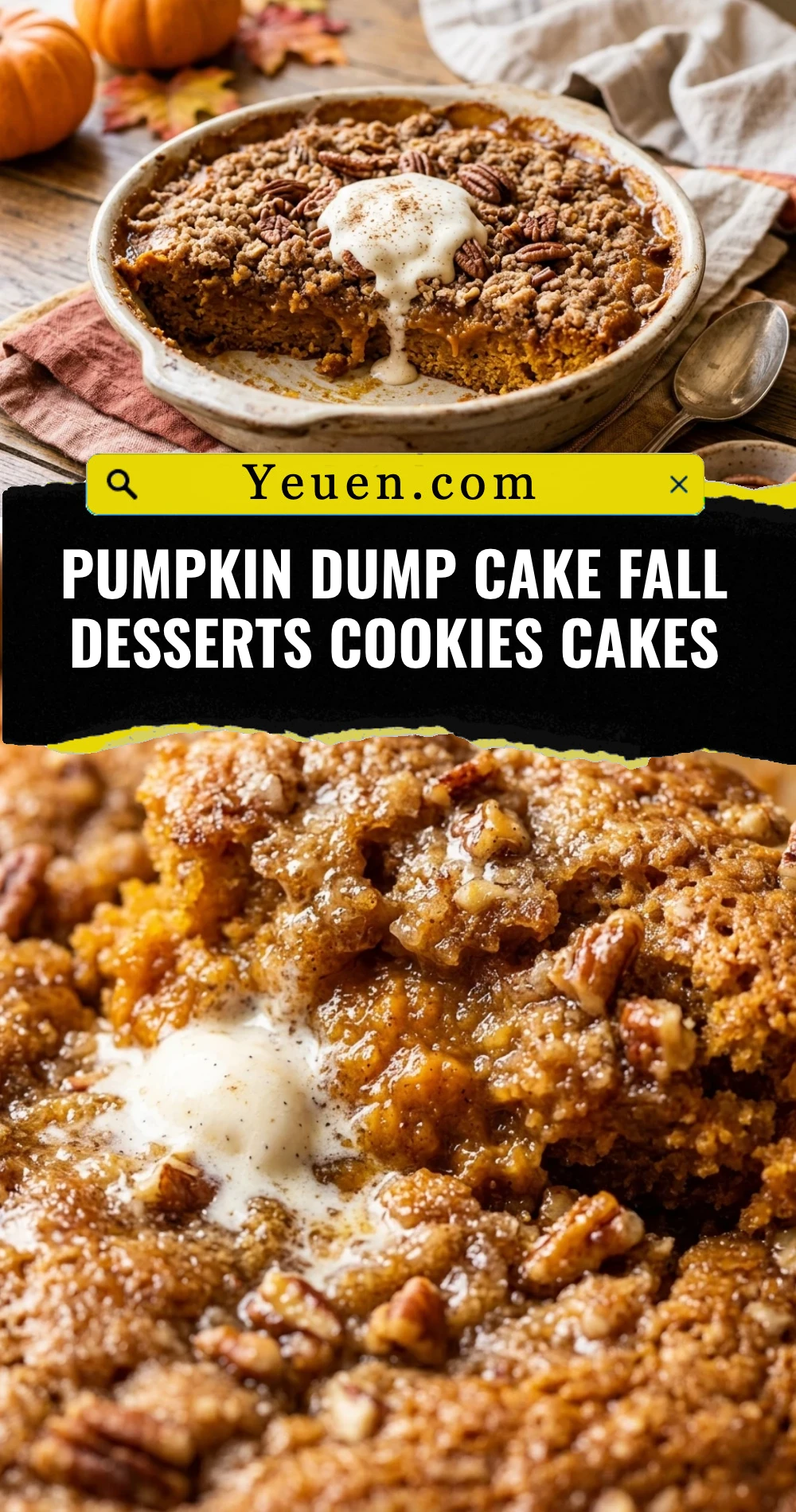 Pumpkin Dump Cake Fall Desserts Cookies Cakes