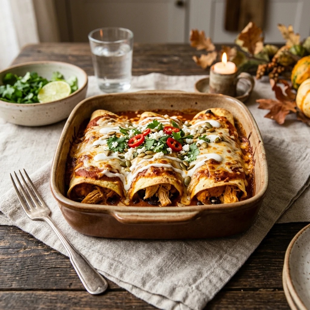 Pumpkin Enchiladas Cozy Savory Dinners Fall