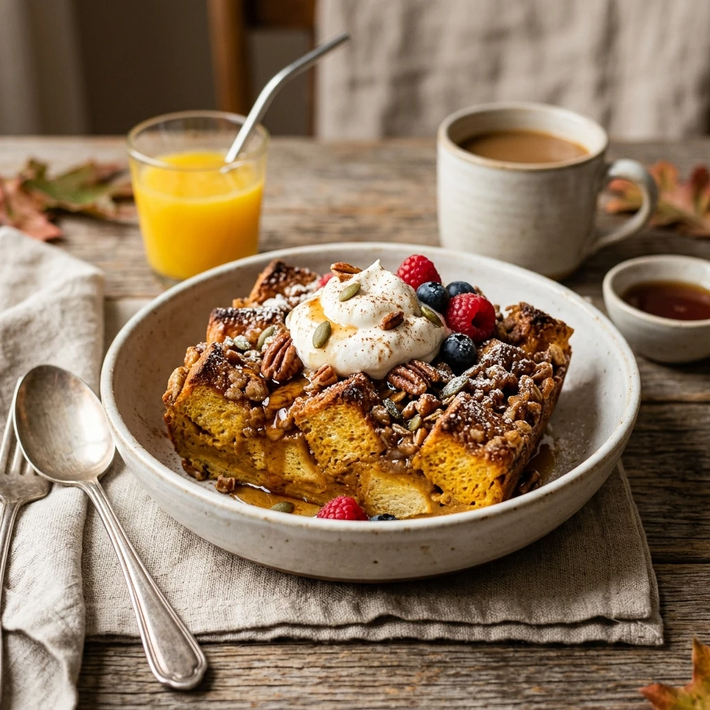 Pumpkin French Toast Breakfast Fall Oats Easy