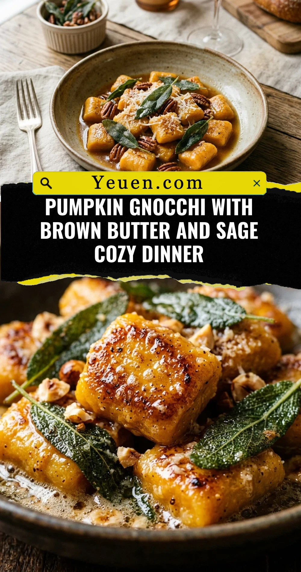 Pumpkin Gnocchi With Brown Butter And Sage Cozy Dinner