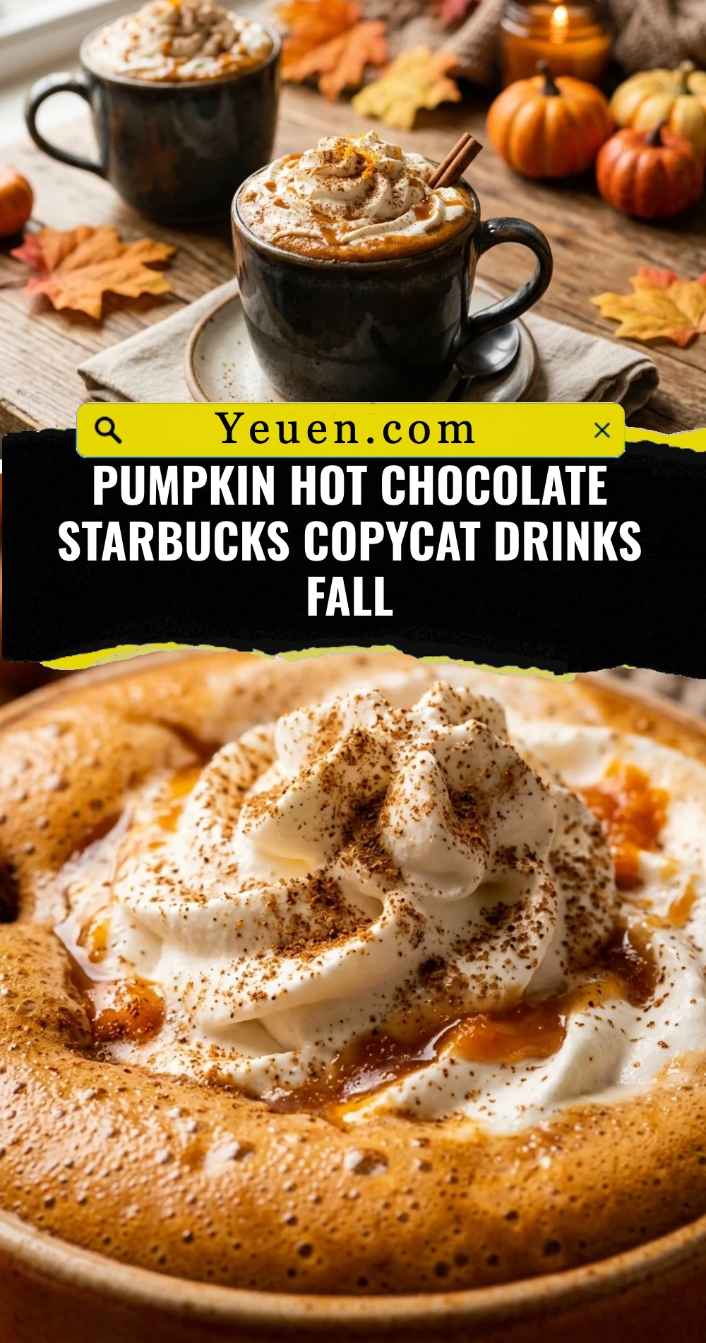 Pumpkin Hot Chocolate Starbucks Copycat Drinks Fall