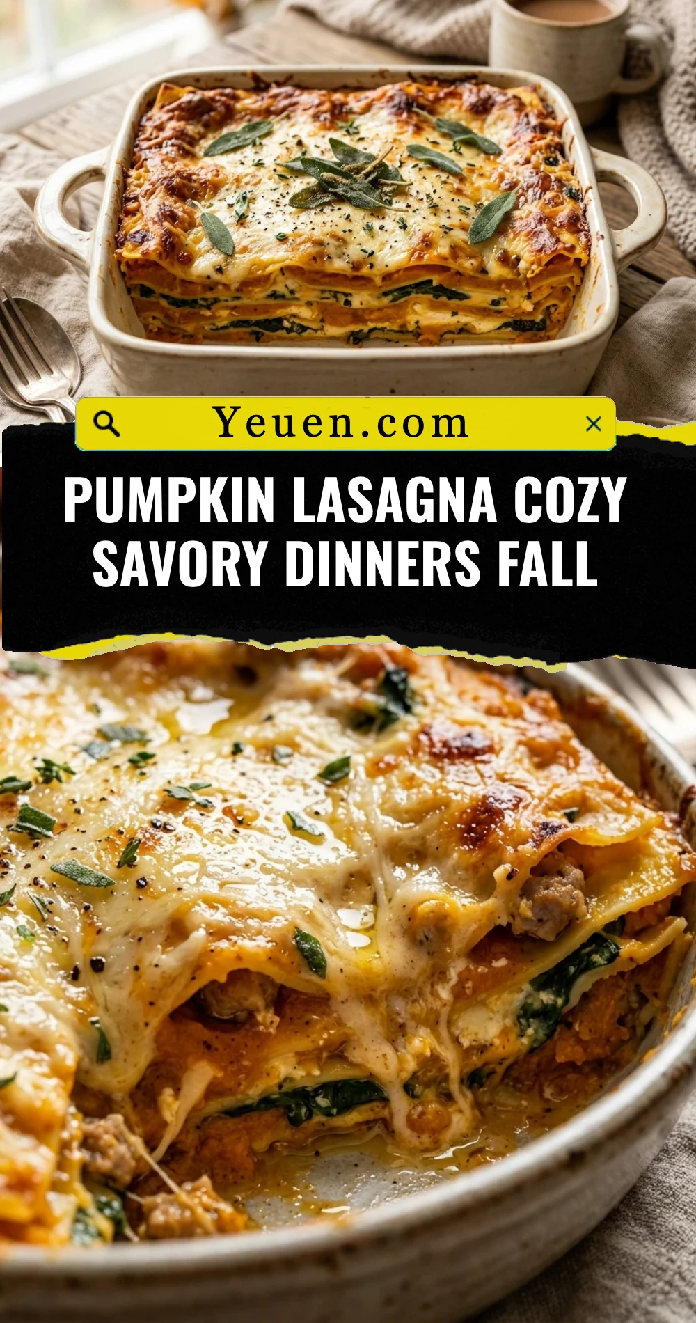 Pumpkin Lasagna Cozy Savory Dinners Fall