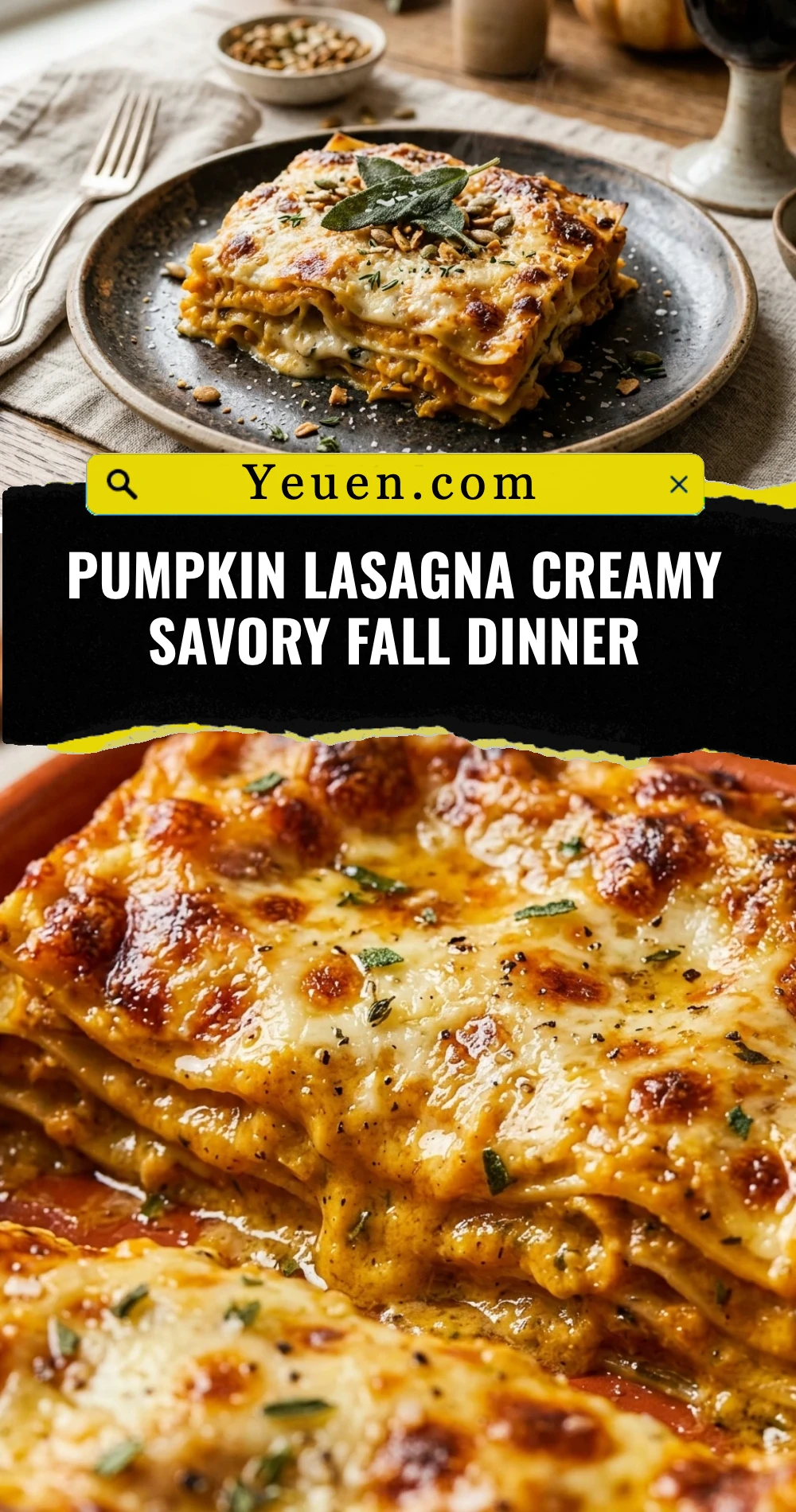 Pumpkin Lasagna Creamy Savory Fall Dinner