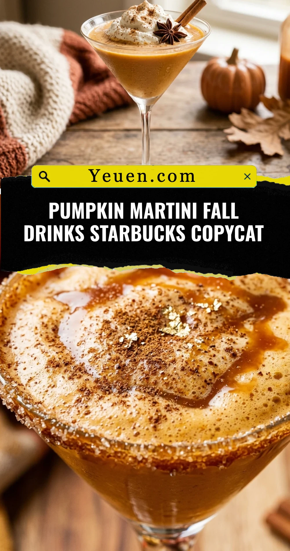 Pumpkin Martini Fall Drinks Starbucks Copycat