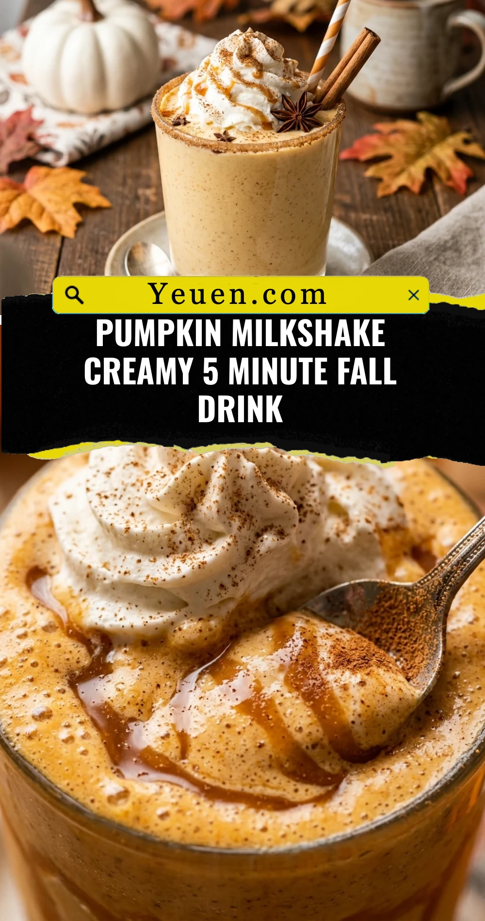 Pumpkin Milkshake Creamy 5 Minute Fall Drink