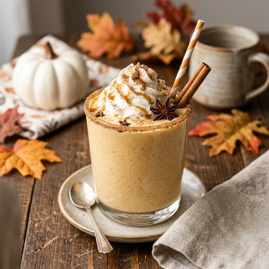Pumpkin Milkshake Creamy 5 Minute Fall Drink