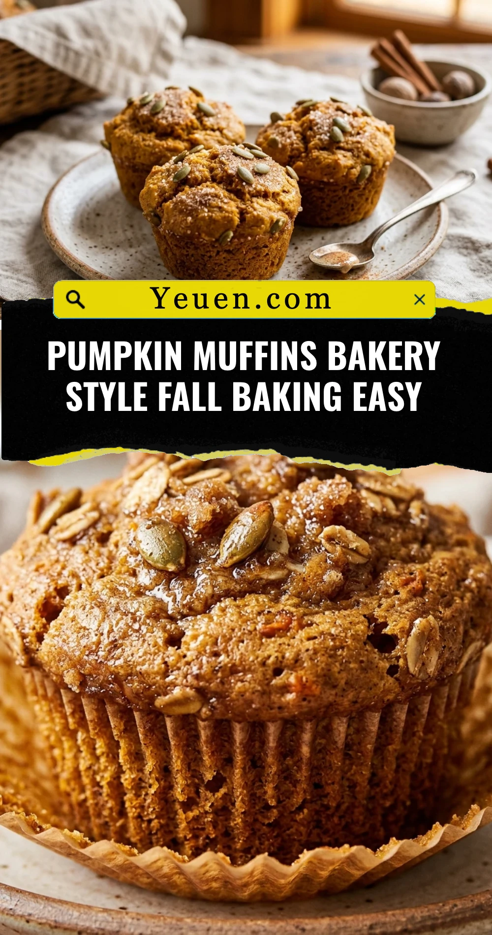 Pumpkin Muffins Bakery Style Fall Baking Easy