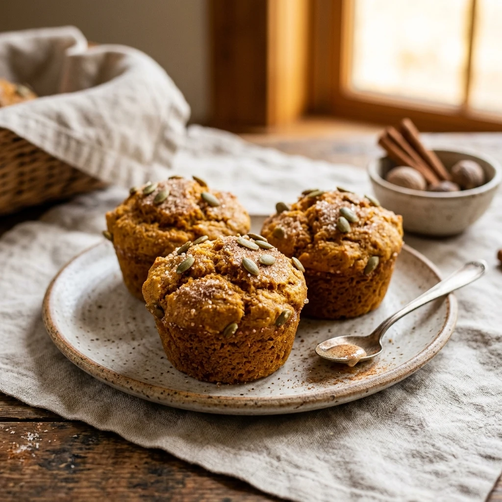 Pumpkin Muffins Bakery Style Fall Baking Easy