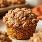 Pumpkin Muffins With Cinnamon Streusel Topping Fall Breakfast