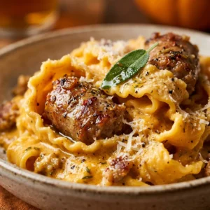 Pumpkin Pasta With Sausage Creamy Fall Dinner