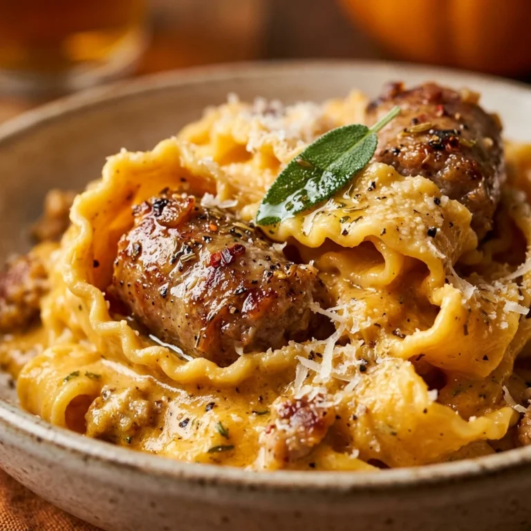 Pumpkin Pasta With Sausage Creamy Fall Dinner