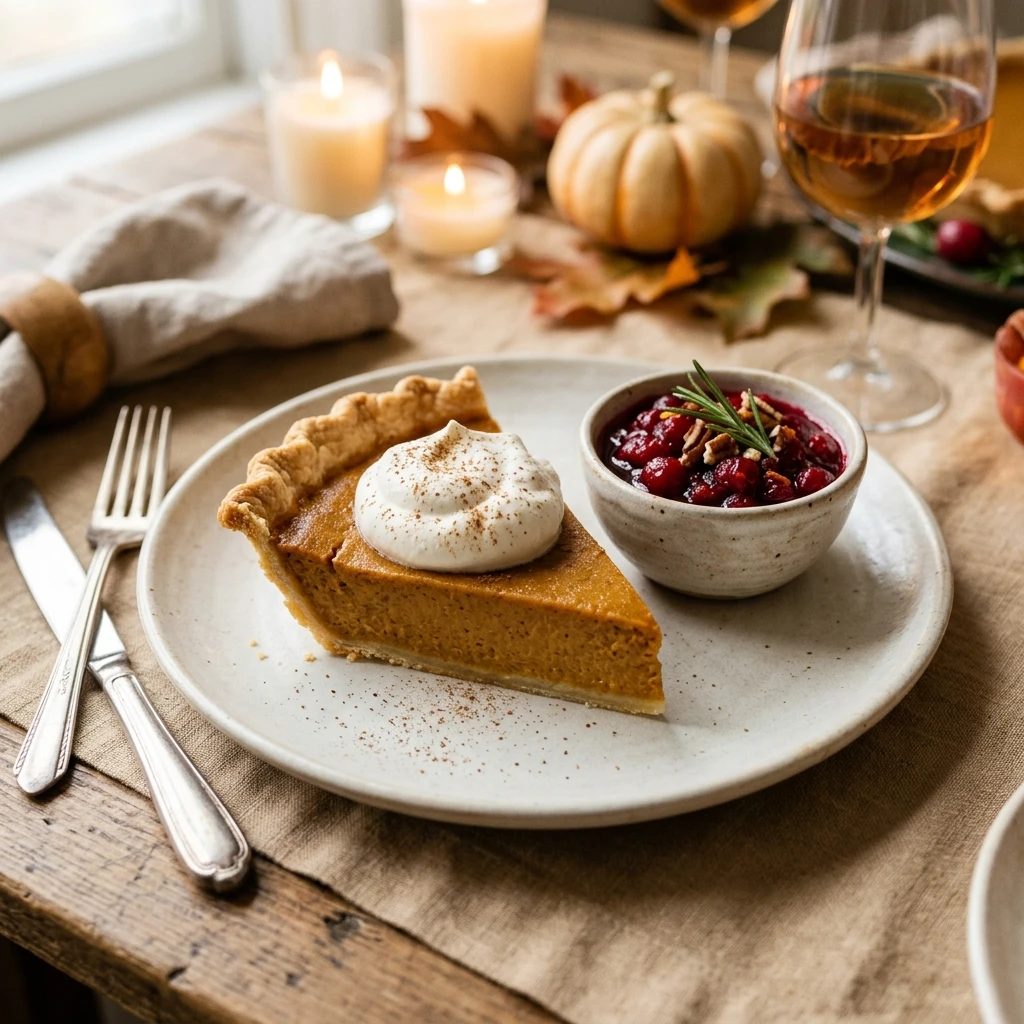 Pumpkin Pie And Cranberry Sauce Thanksgiving Combo