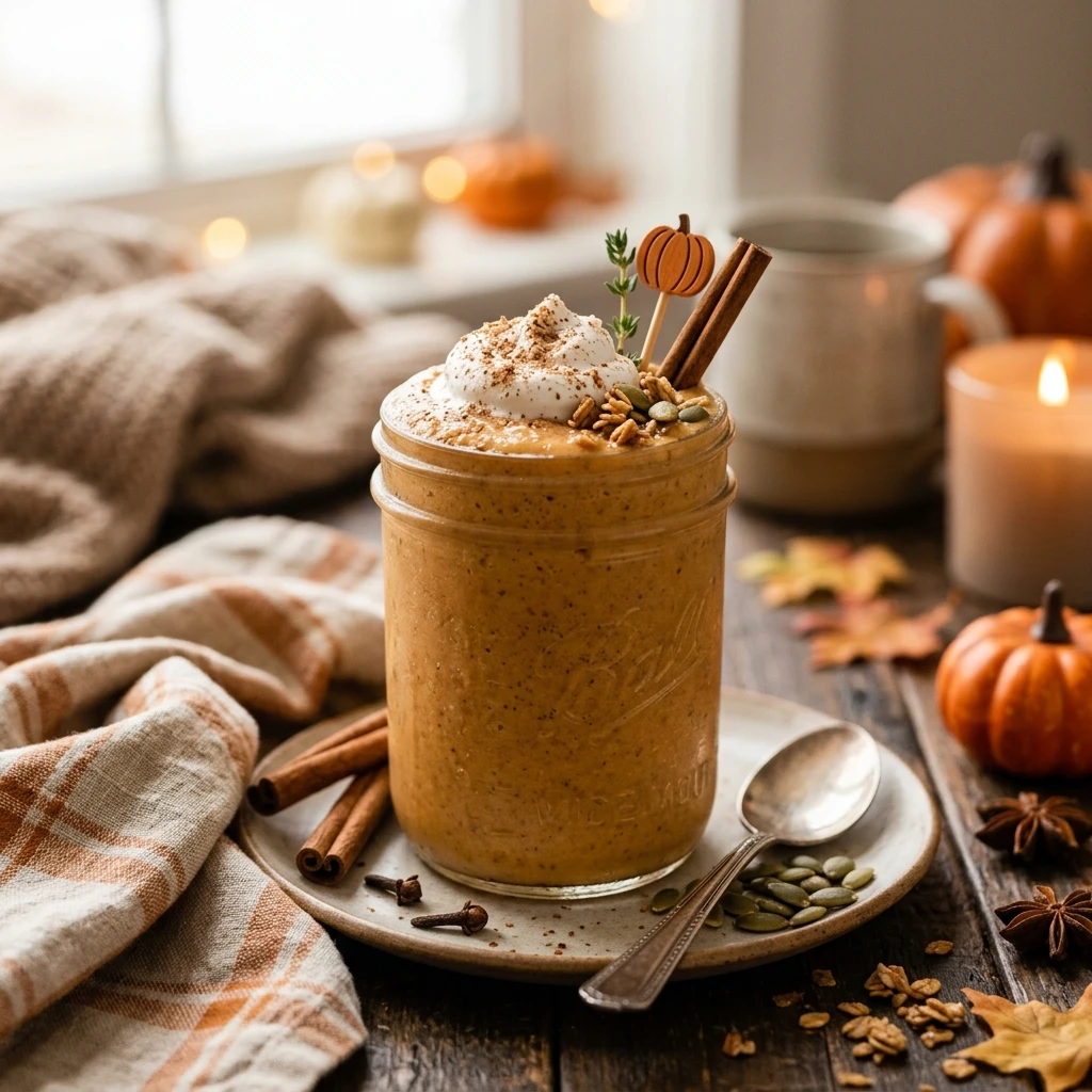 Pumpkin Pie Smoothie With Banana And Cinnamon Fall Breakfast