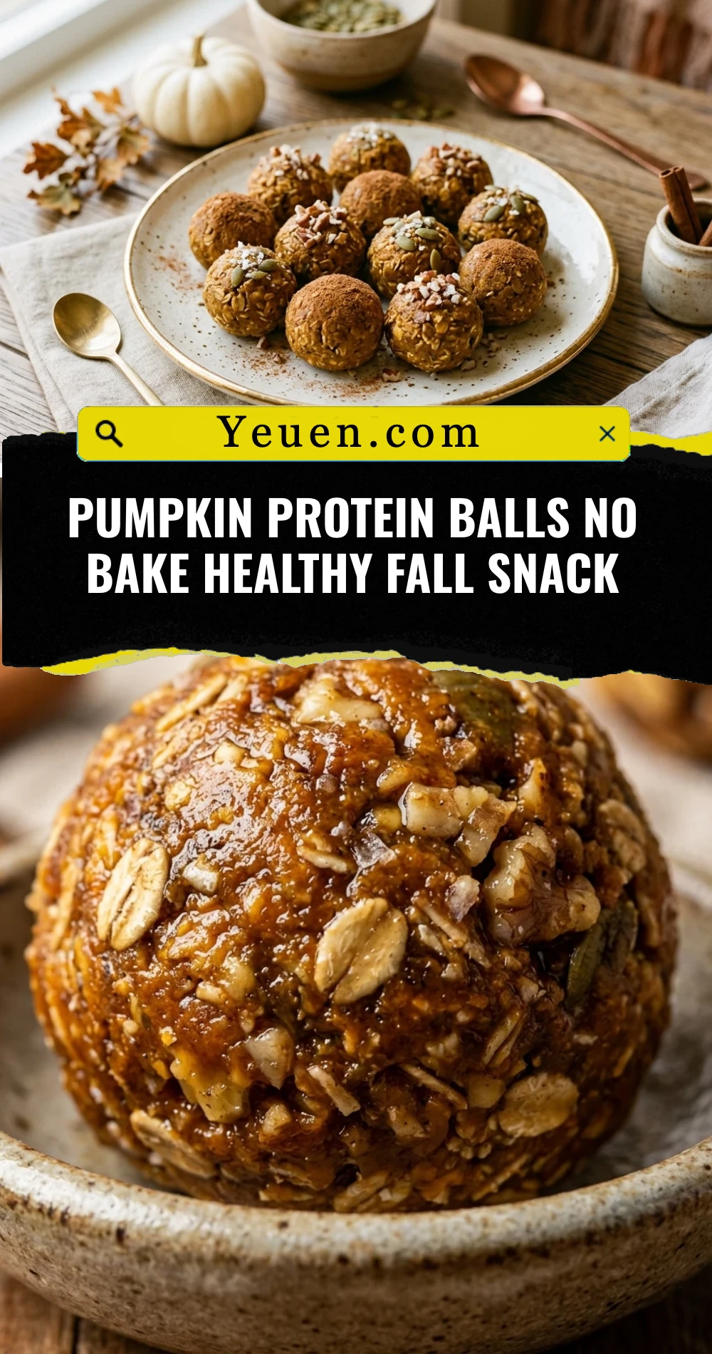 Pumpkin Protein Balls No Bake Healthy Fall Snack