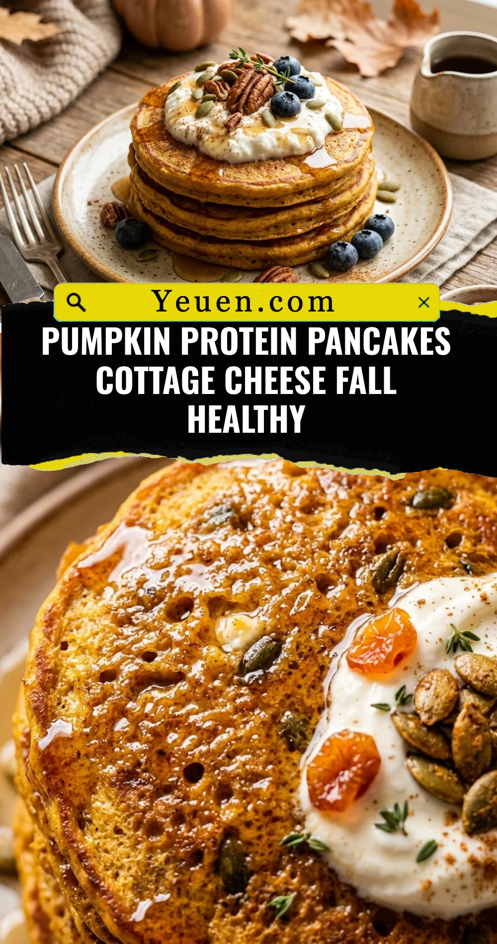 Pumpkin Protein Pancakes Cottage Cheese Fall Healthy