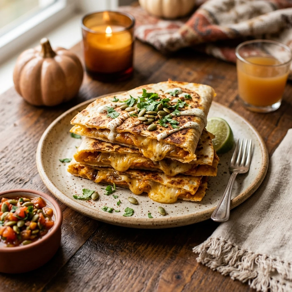 Pumpkin Quesadillas Cheesy Fall Dinner 10 Min