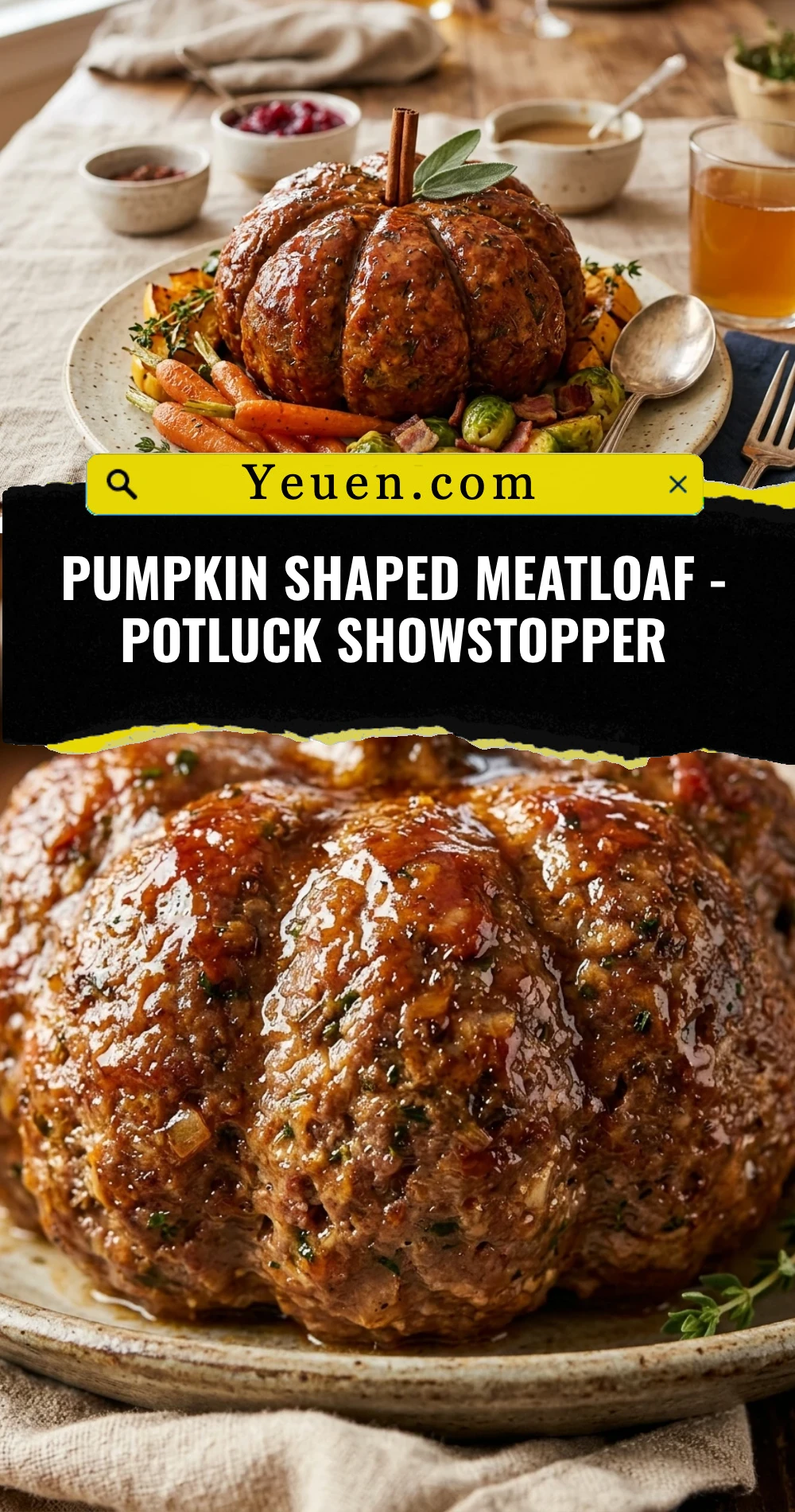Pumpkin Shaped Meatloaf - Potluck Showstopper