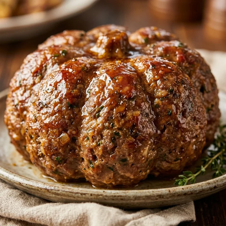 Pumpkin Shaped Meatloaf - Potluck Showstopper