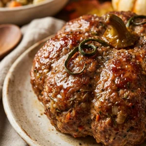 Pumpkin Shaped Meatloaf - Potluck Showstopper