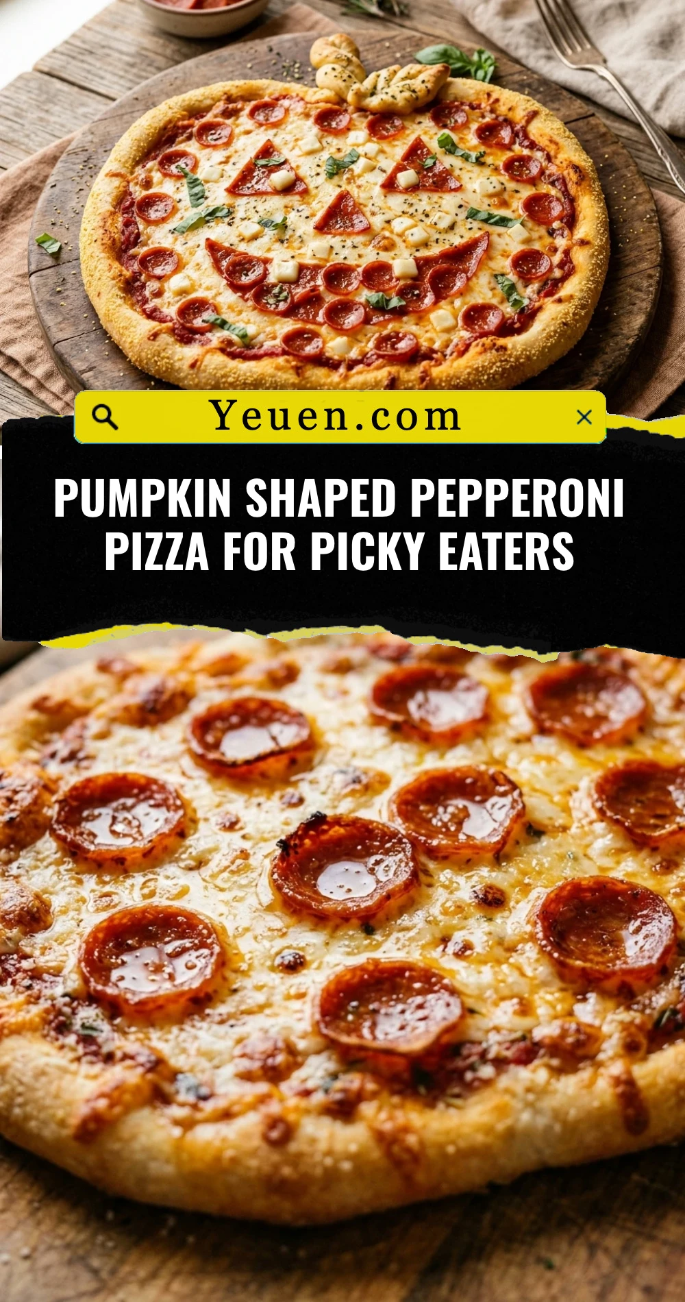 Pumpkin Shaped Pepperoni Pizza For Picky Eaters