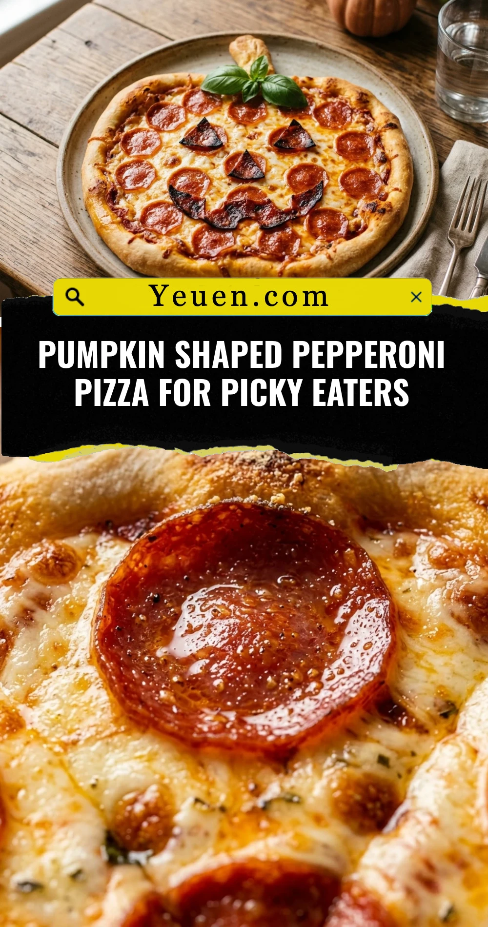 Pumpkin Shaped Pepperoni Pizza For Picky Eaters