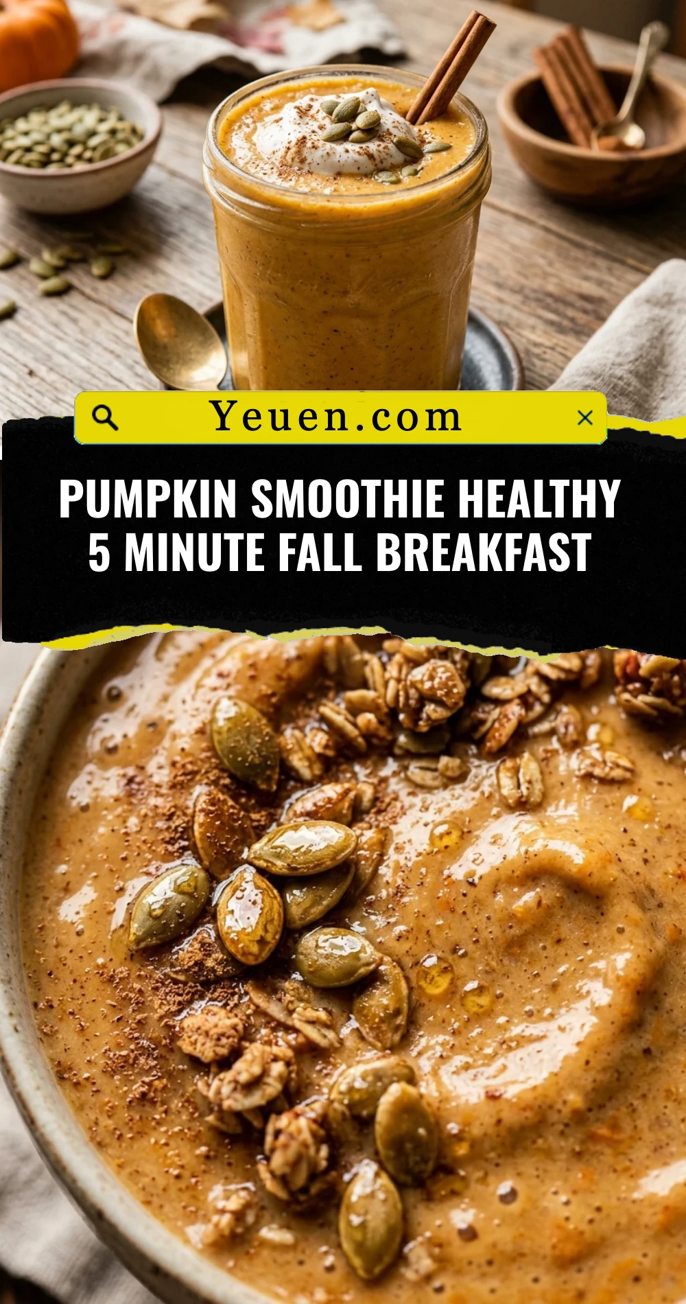 Pumpkin Smoothie Healthy 5 Minute Fall Breakfast