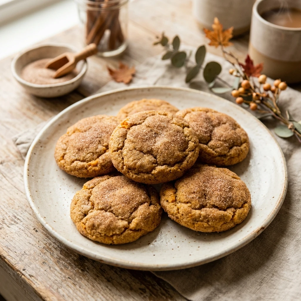 Pumpkin Snickerdoodles Soft Chewy Fall Cookies