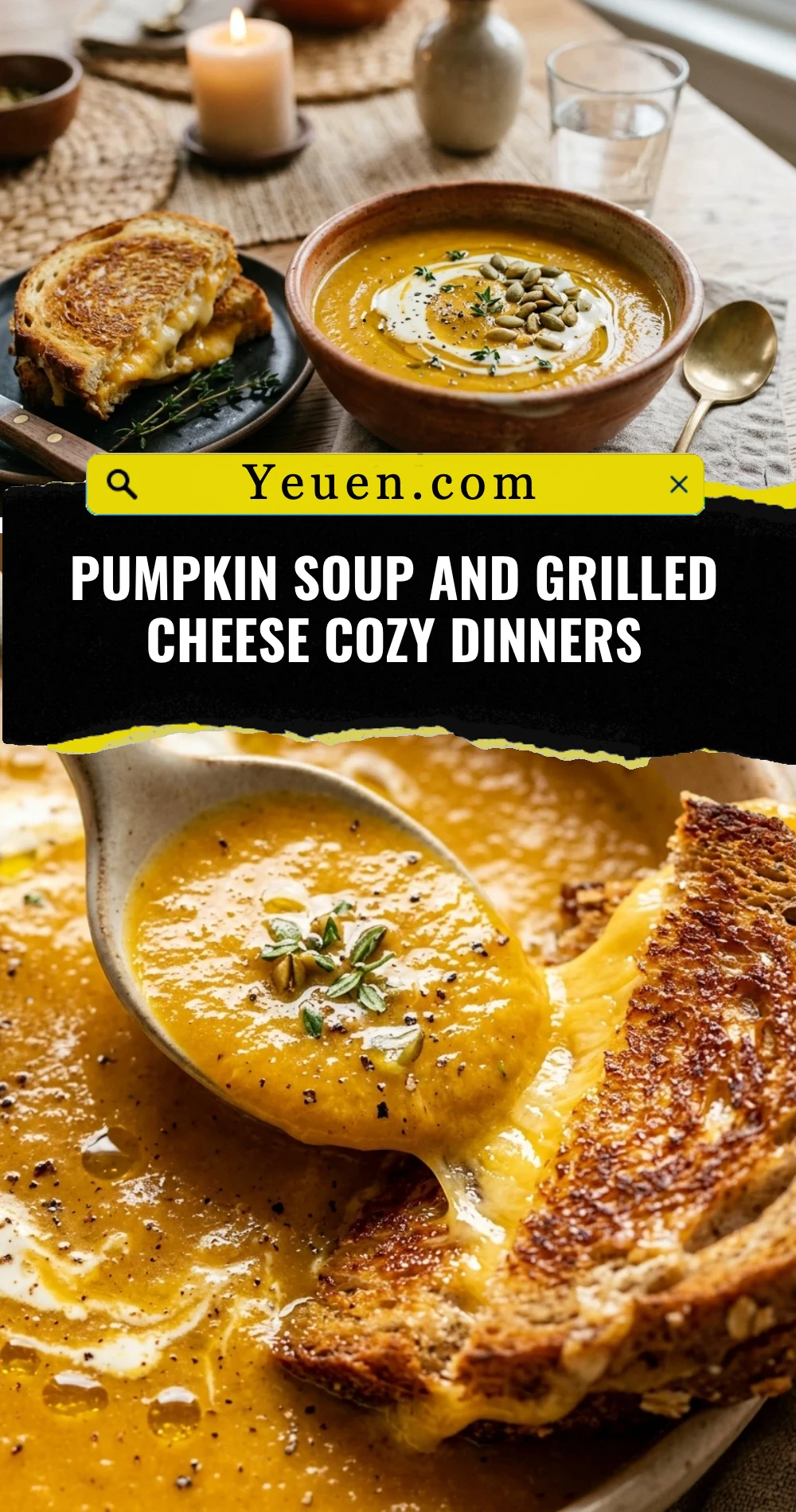 Pumpkin Soup And Grilled Cheese Cozy Dinners