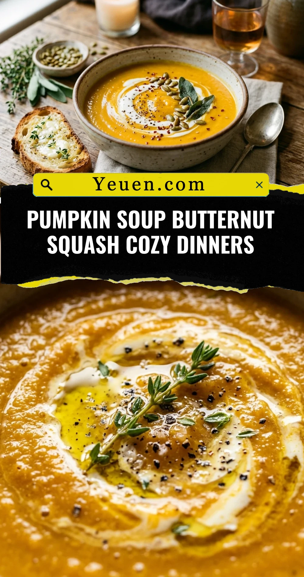 Pumpkin Soup Butternut Squash Cozy Dinners