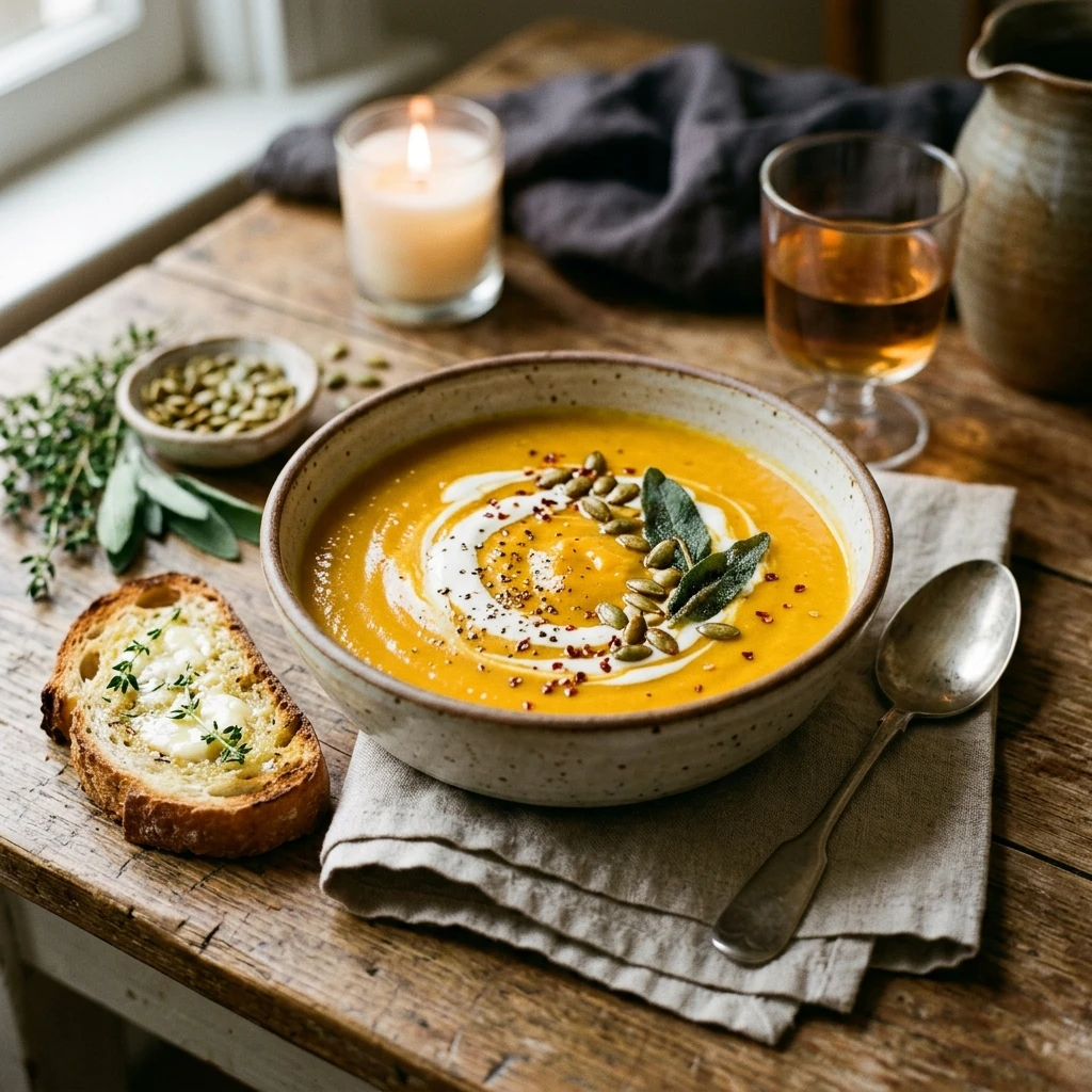 Pumpkin Soup Butternut Squash Cozy Dinners