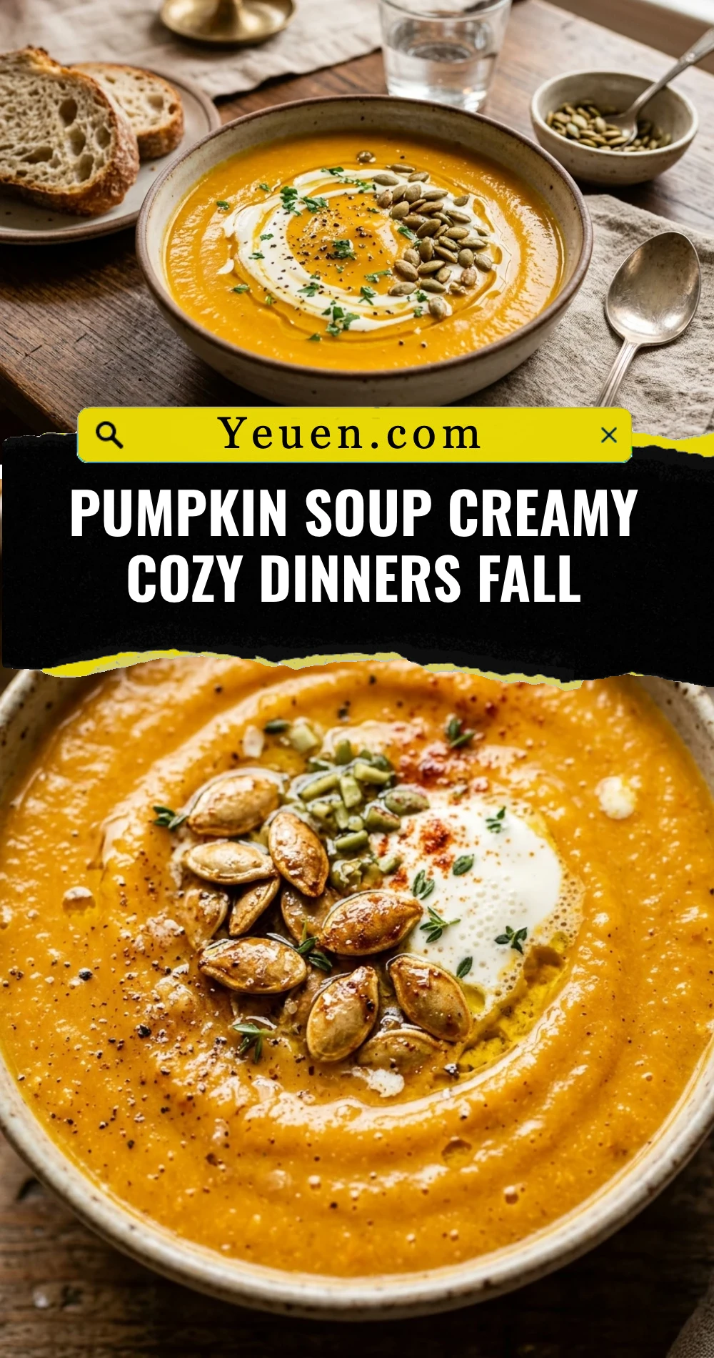 Pumpkin Soup Creamy Cozy Dinners Fall